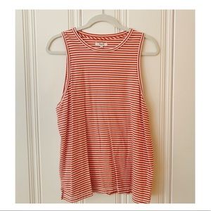 Madewell Red Stripe Cotton Tank Top